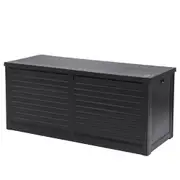 Outdoor Garden Storage Container Box Black - 490L