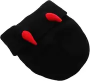 [FRCOLOR] Warm Demon Hat Unique Knitted Beanie with Quirky Bull Horns for Halloween Outdoor Activities and Everyday Wear Soft for Comfort and Warmth