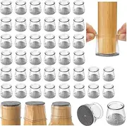 Chair Leg Floor Protectors 40PCS Furniture Sliders for Hardwood Floors, Silicone Chair Leg Protectors for Protecting Floors from Scratches and Noise (Large-Clear)