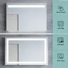 Bathroom LED Mirror Anti-Fog High Wall Hung Square Make-up Mirror 1200/1000mm