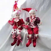 Cynthia Rowley Valentine’s Day Fairy Shelf Elves ❤️ 18" Elf Doll Set Of 2