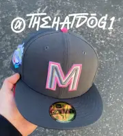 New Era LMP Mexico serie Del Caribe Gray 59fifty Fitted Hat Size 7 1/2