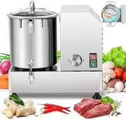 Commercial Food Processor, Vegetable Chopper Electric, 6L/9L/15L Stainless Steel Multifunctional Meat Grinder for Kitchen, High Output for Vegetable, Onion, Garlic, Salad(15L)