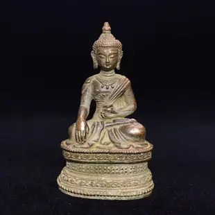 古玩古董收藏黃銅釋迦牟尼佛 銅佛像 黃銅如來佛 阿彌陀佛像擺件