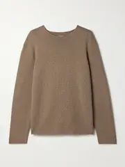[The Row] The Row - Jhaio Cotton And Wool-blend Sweater - Light brown - small small Brown