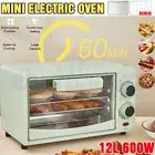 600W MINI Electric Oven Grill Toaster Bake Compact Oven Timer Breakfast Maker