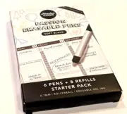 PASSION ERASABLE PENS STARTER PACK - SOFT BLACK (6 PENS + 8 REFILLS) Sold Out