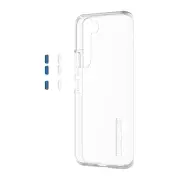 Incipio DualPro Classic+ for Samsung Galaxy S22 - Clear with Clear & Alantic Blue Buttons