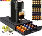 Coffee Pod Holder for Nes-Presso, 50-Capsule Coffee Pod Drawer Organizer for Dol