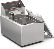 Cobuy Deep Fryer,8L Electric Immersion Fryer pot,Countertop Fryers Cooker with Lid Adjustable Temp Easy Clean|2500W