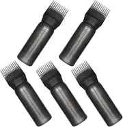BESTYASH 5pcs Hair Color Applicator Bottles with Graduated Scale and Essential Oil Comb for Precise Hair Dyeing Shampooing and Oil Treatments at Home Salon