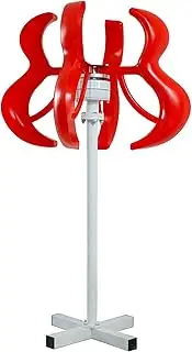 Wind Turbine Generator with Regulator,5 Blade Windmill Generator Wind Turbines Company Turbine Generator Kit for Home Camping Red-200w No Pole 12v