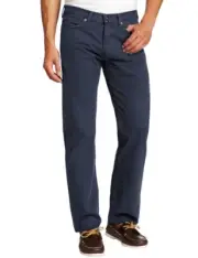 Dockers Pacific Straight Leg Pants Mens 40x29 Navy Blue 100% Cotton NEW