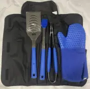 Samsung 4 Piece Grill / BBQ Accessory Set Tong Spatula Basting Brush Oven Mit