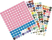 Universal Color Number Label Stickers Heart Shape 447 DMC Craft Organizer 1-99 Number Diamond Drawing Colorful Stickers for Grid Embroidery