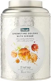 Dilmah Vivid Springtime Oolong with Ginger Teabags Caddy, 30 Grams