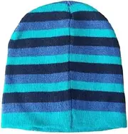 [Generic] Children's Kids Green Blue Black & Red Grey Navy Striped Winter Hat Girls Boys Witner Thermal Acrylic Beanie