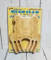 New! Alaska Bear Claw Wood Salad & Pasta Server - comes in a sealed package