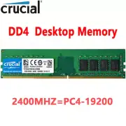 Crucial DDR4 4GB 2400Mhz PC4-19200 288pins Desktop Memory Dimm Ram 1X4GB
