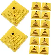 HOODANCOS 30pcs Mini Flag Stand for Decoration Flag Pole Kit Flag Pole Mount Small Flag Pole Base Number United-kingdom Table Flag Office Desk Decor Adjustable Easel Stand Usa Golden Plastic