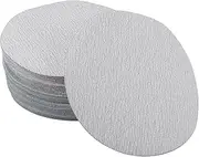 X AUTOHAUX Sandpaper Hook & Loop Sanding Sheets 5.91Inch x 5.91Inch Gray 50 Pcs P150 Round Flocking Efficient Grinding and Polishing