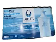 BritaPlus Water Filter High Density Replacement Filter for Pitchers BPA, 4 Count