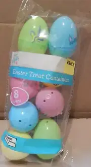 Easter Egg 1 1/2"x 2" Snap Together Multicolor Unicorn 8ea Treat Containers 263Q
