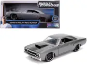 Jada 30745 Dom's Plymouth Road Runner Gray Metallic with Black Hood Stripe 1/24