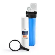 Big Blue 20" Whole House Water Filter System 1"+ Bracket+ String Wound Sediment