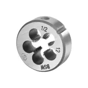 1/2-12 BSW Round Dies 1.5" OD Alloy Steel Cutting Die for Metal Plastic