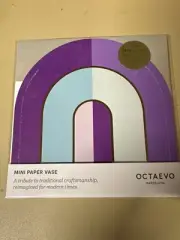 Octaevo Mini Paper Vase with note card, Riviera