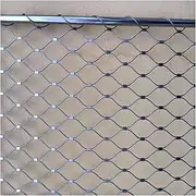 Stainless Steel Woven Wire Mesh Wire Mesh Fencing 6cm/2mm Stainless Steel Garden Fence Impact-Resistant Rope Net Flexible Railing Safety Net Poultry Fencing