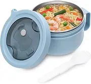Microwave Soup Mugs with Lids,28.7oz Microwave Ramen Bowl with Lid,with Removable 304 Stainless Steel Liner,Improved Easy-Grip Design for On-the-Go - Holds Soup, Rice, Cereal & More - BPA-Free