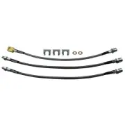 Fits 1967-71 Jeep CJ5 CJ6 Front Rear Drum Braided Brake Flex Hose Set Stainless (for: Jeep)