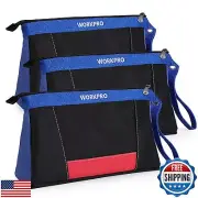 WORKPRO 12" Tool Pouches with Zipper, Heavy-Duty Small Tool Bag, Utility smal