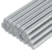 30pcs Mini Hot Glue Gun Sticks 8" x 0.43" for Glue Gun, Glitter Silver