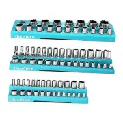 Magnetic Socket Organizer Set, 1/4", 3/8", 1/2" Drive Metric Socket 3pc Metric