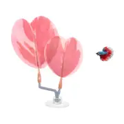 1-Pack Betta Fish Leaf Pad [Pink, Heart-Shaped]