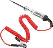 Car Battery Tester Voltage Sensitivity Tester Electric Auto Circuit Tester Automotive Circuit Tester Low Voltage Light Tester Electrical Tester with Spring Wire Metal