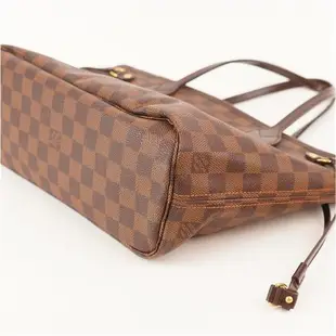 9成新【LV】經典棋盤格 Neverfull PM托特肩背手提包 展示品