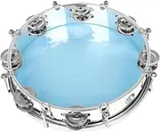 BIUDECO Ergonomic Designed Boys and Girls Hand Tambourine Stainless Steel Handheld Percussion Instrument Birthday Party Favor Musical Drum Toy Safe for Children's Hands-on Learning