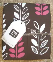 POTTERY BARN ~ PB TEEN ~ LEAFLET ORGANIC DUVET COVER ~ TWIN or FULL/QUEEN