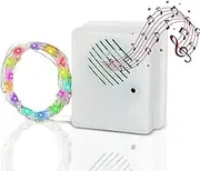 DIY Christmas Sound Sensor with LED String Lights, Christmas Music Speaker with 3m/9.8ft String Lights Decorative Light, Christmas Song Voice-activated Props for Party Xmas Tree Decor