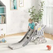 Qaba Toddler Slide Indoor for Kids 1.5-3 Years, Climber Slide Playset, Gray