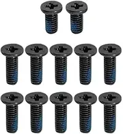 GinTai 12PCS (10 Long 2 Short) Black Lower Bottom Base Cover Case Screws for ASUS Chromebook C423 C424MA