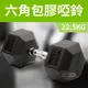 【ABSport】包膠高質感六角啞鈴22.5KG(單支)/整體啞鈴/重量啞鈴/重量訓練