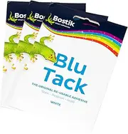 [Pack of 3] Bostik Blu Tack 48 g Putty Sticky Adhesive Pack, Reusable, White Each pack is approx 48g