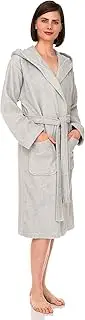 [TowelSelections] Womens Robe, Premium Cotton Hooded Bathrobe for Women, Soft Terry Cloth Robes for Women XS-3X