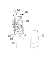 Genuine Mopar Fuel Fill Door 5XP08WS2AC