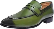 [LIBERTYZENO] Liberty Mens Derby Dress Shoes Semi Brogue Toe Knitted Print Non Leather Lace Up Shoes